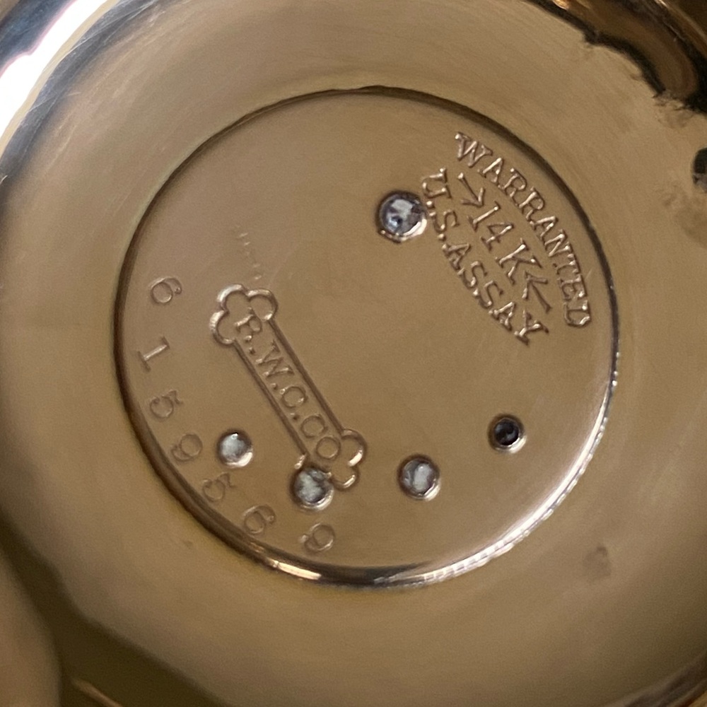 Rare 122yr.Old Solid 14K Gold Diamond Case Elgin 7J Moon&Star Pocket Watch. Runs - Picture 5 of 17